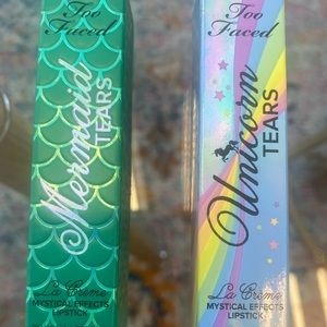 Too Faced - Mermaid Tears and Unicorn Tears lipsticks - new in box